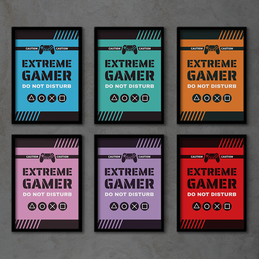 EXTREME GAMER DO NOT DISTURB **UNFRAMED POSTER**