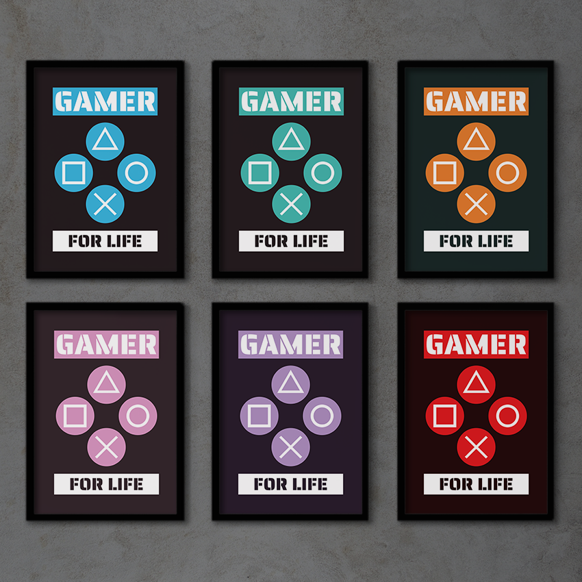 GAMER FOR LIFE **UNFRAMED POSTER**