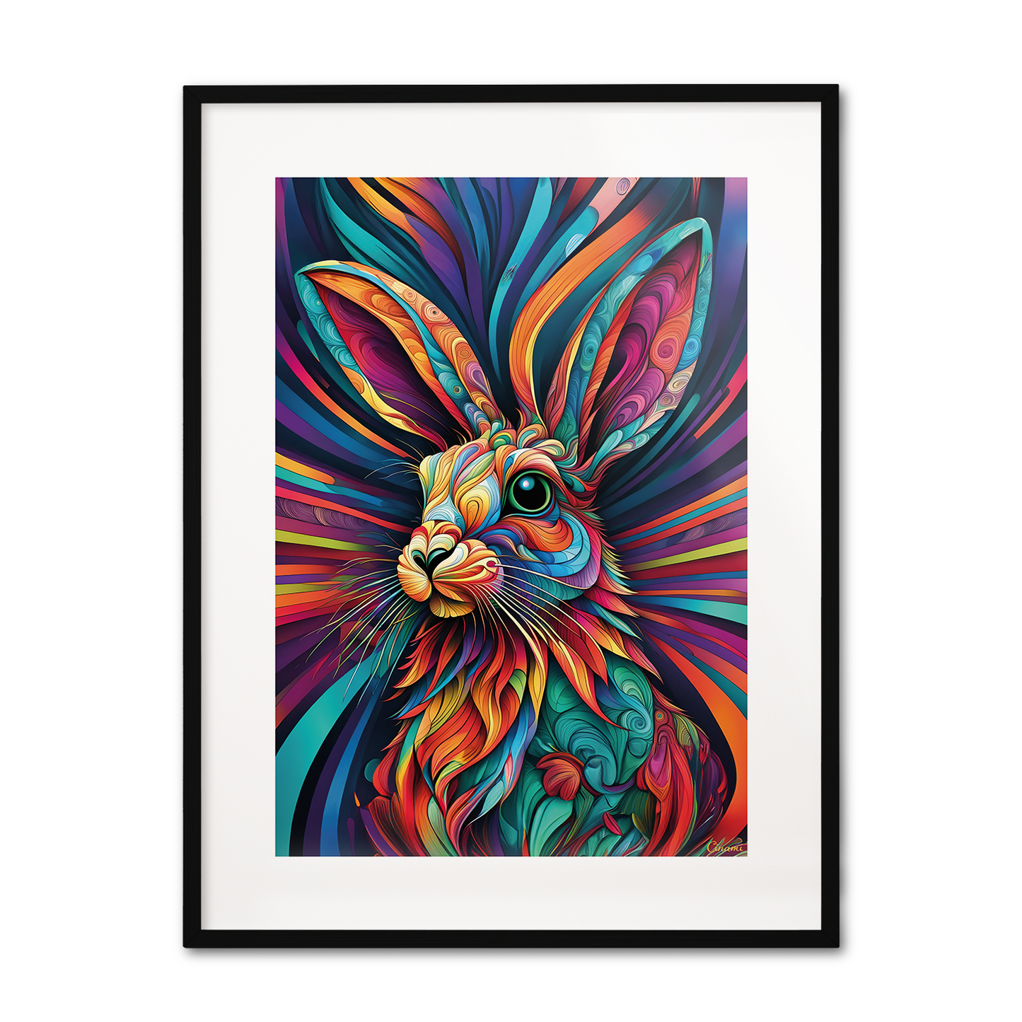 ABSTRACT RABBIT **UNFRAMED ART PRINT**