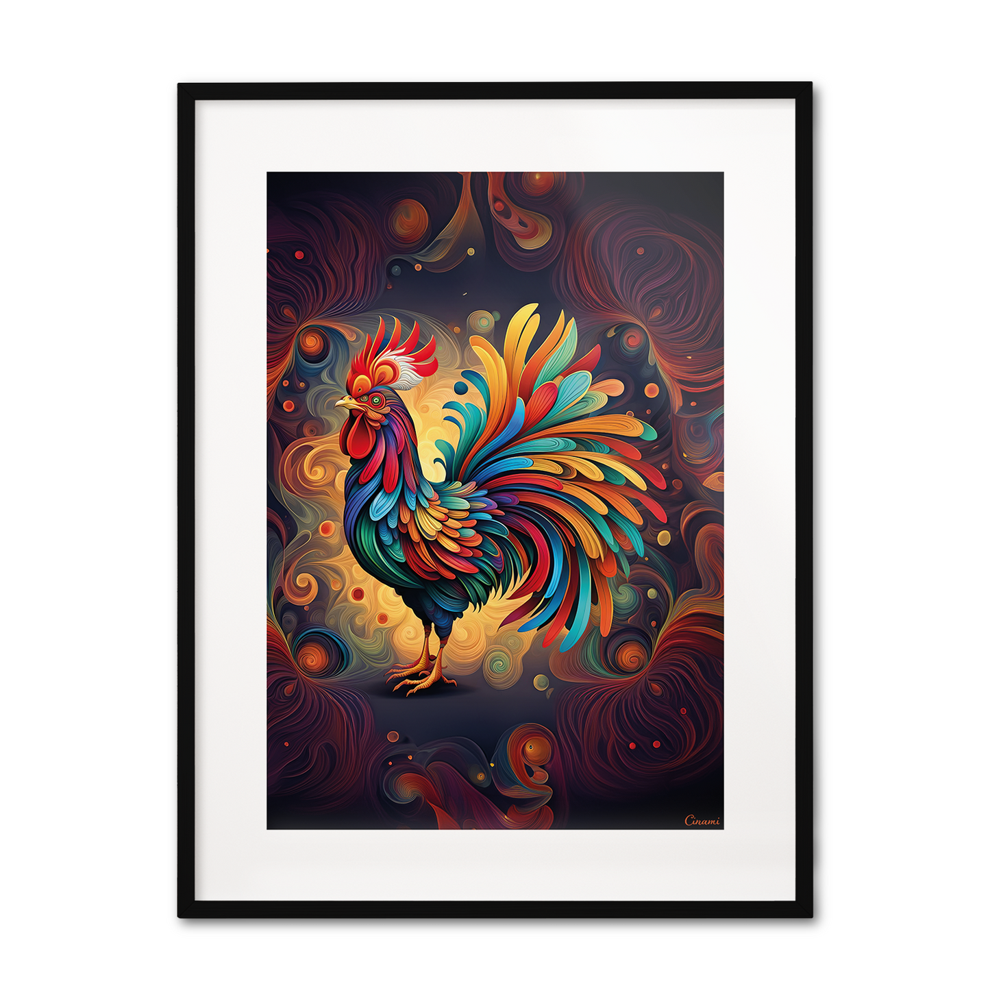 ABSTRACT COCKEREL **UNFRAMED ART PRINT**