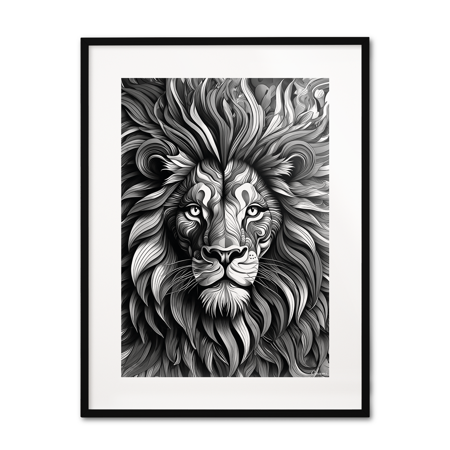 ABSTRACT LION **UNFRAMED ART PRINT**
