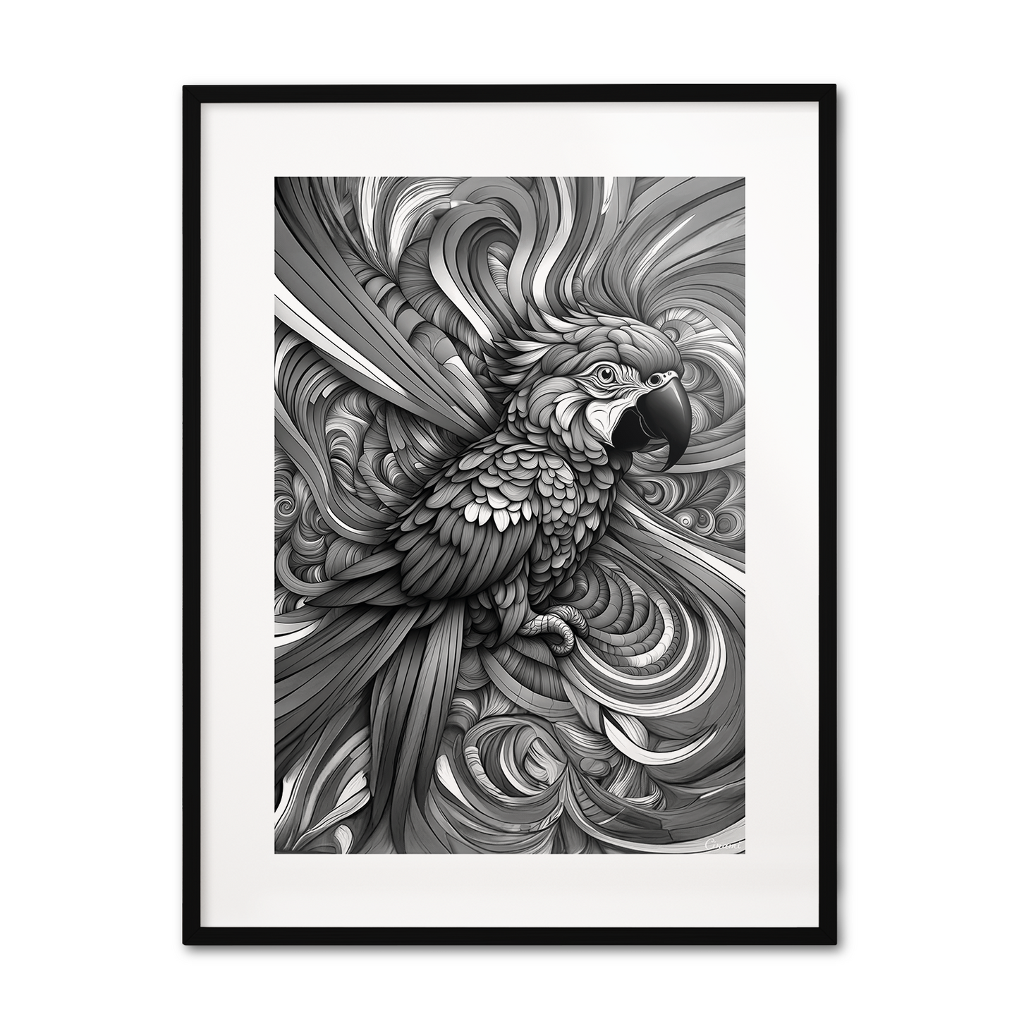 ABSTRACT PARROT **UNFRAMED ART PRINT**