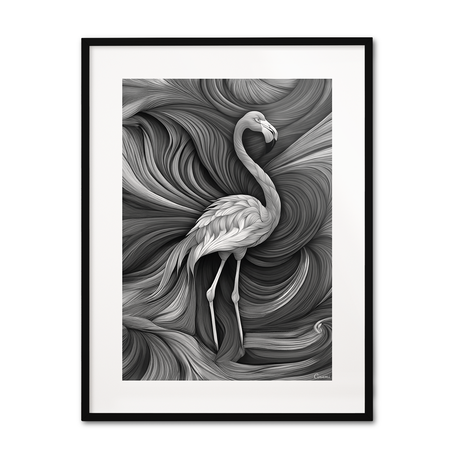 ABSTRACT FLAMINGO **UNFRAMED ART PRINT**