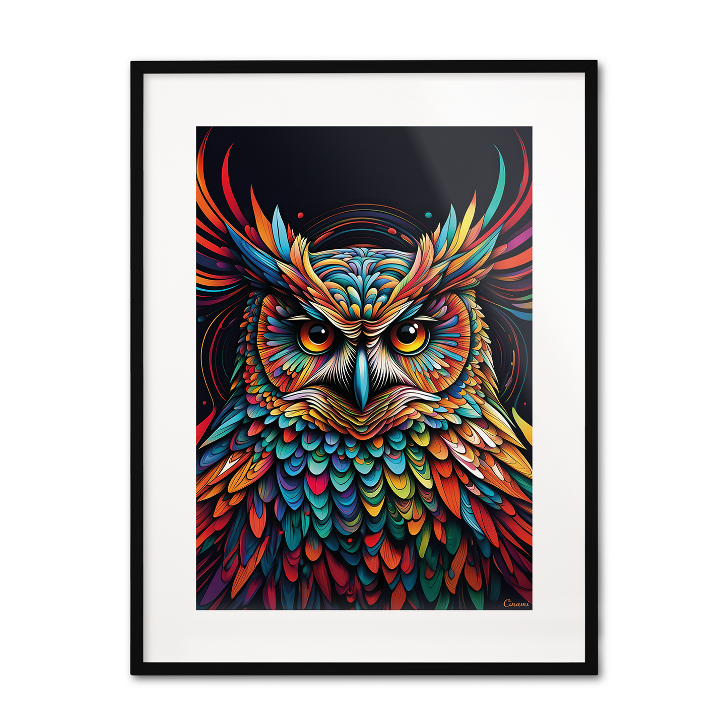 ABSTRACT OWL **UNFRAMED ART PRINT**