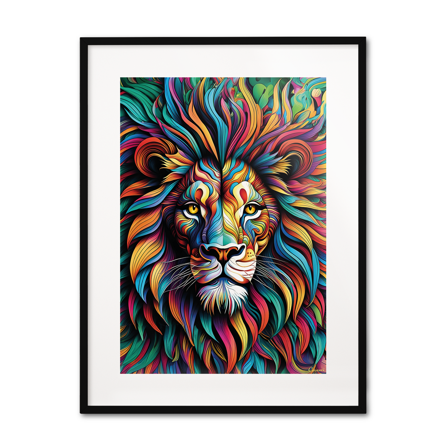 ABSTRACT LION **UNFRAMED ART PRINT**