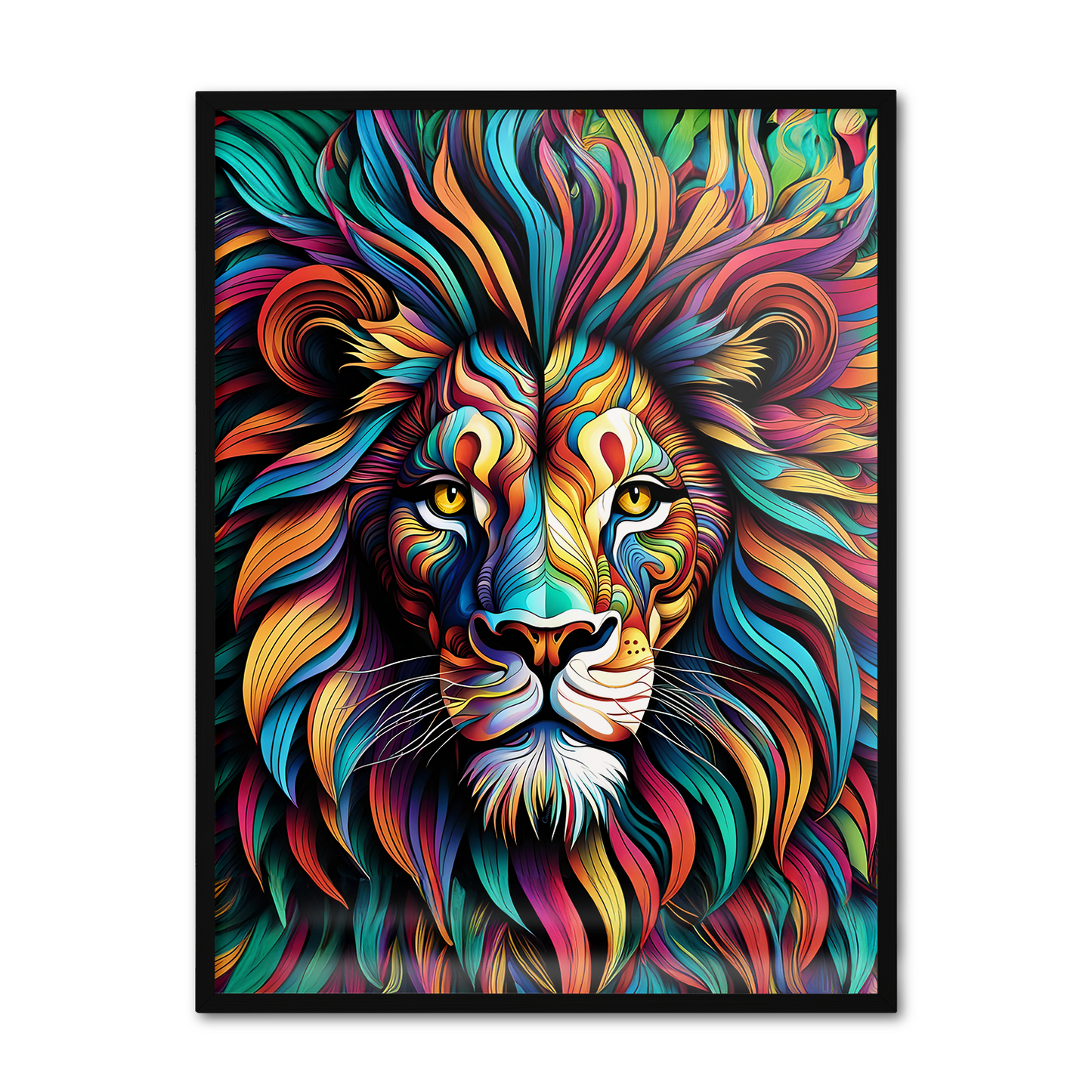 ABSTRACT LION **UNFRAMED ART PRINT**