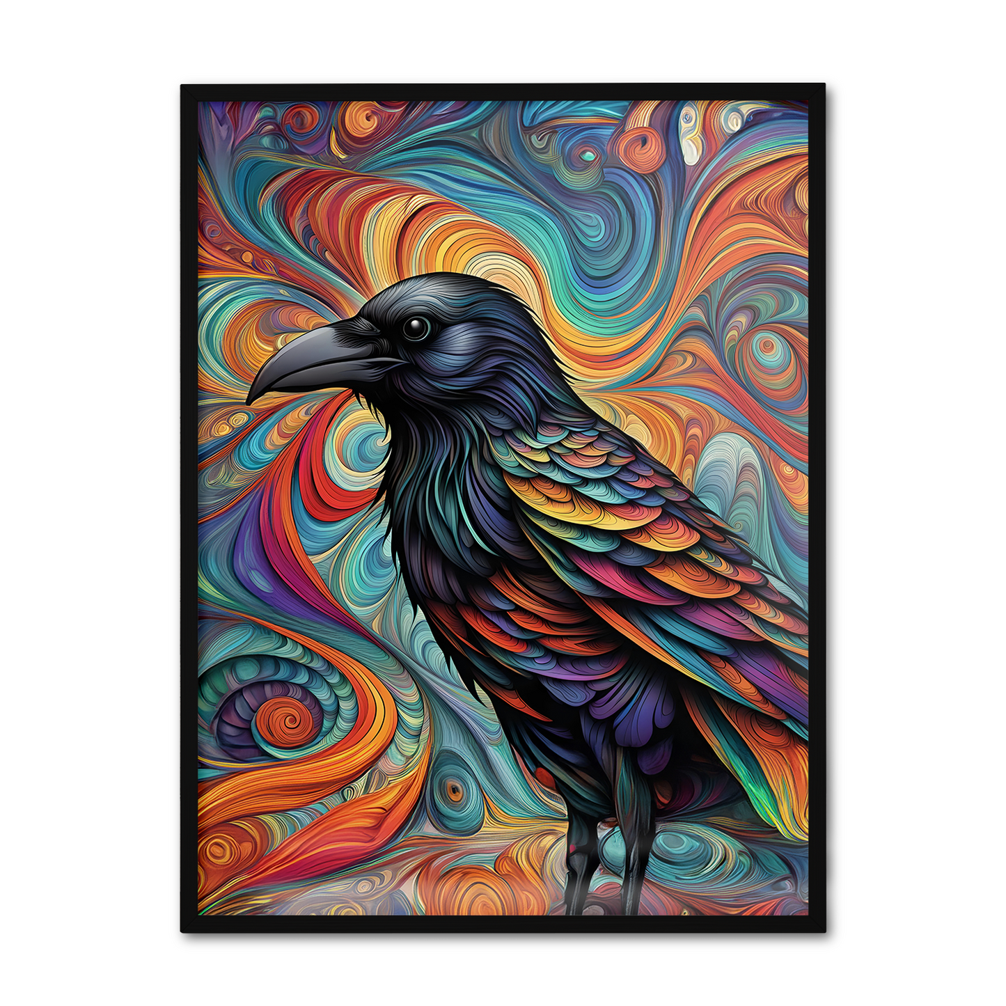 ABSTRACT CROW **UNFRAMED ART PRINT**