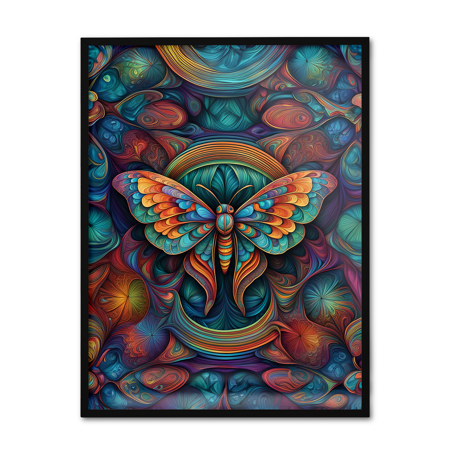ABSTRACT MOTH **UNFRAMED ART PRINT**