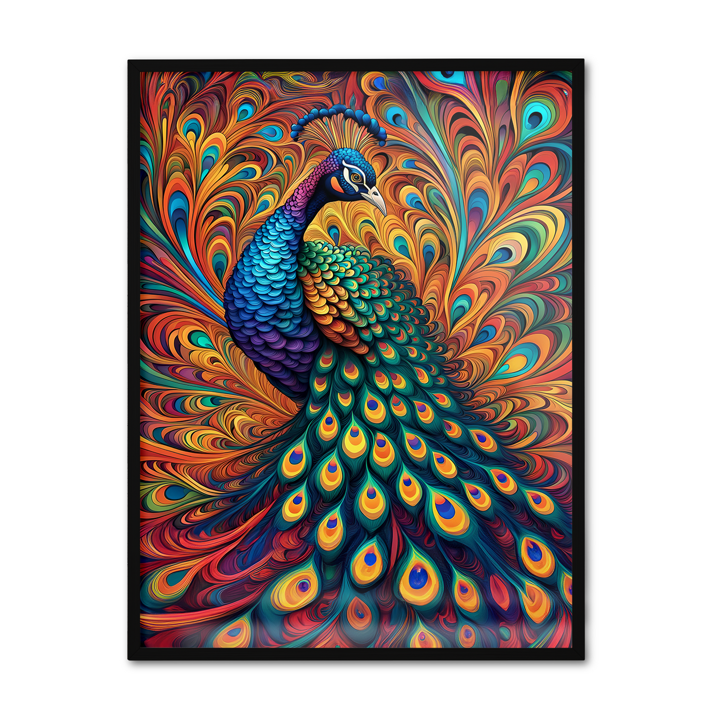 ABSTRACT PEACOCK **UNFRAMED ART PRINT**