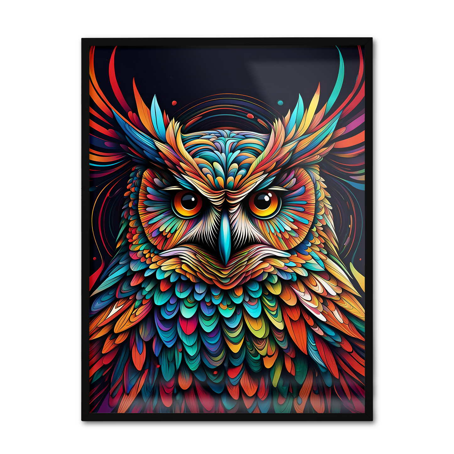 ABSTRACT OWL **UNFRAMED ART PRINT**