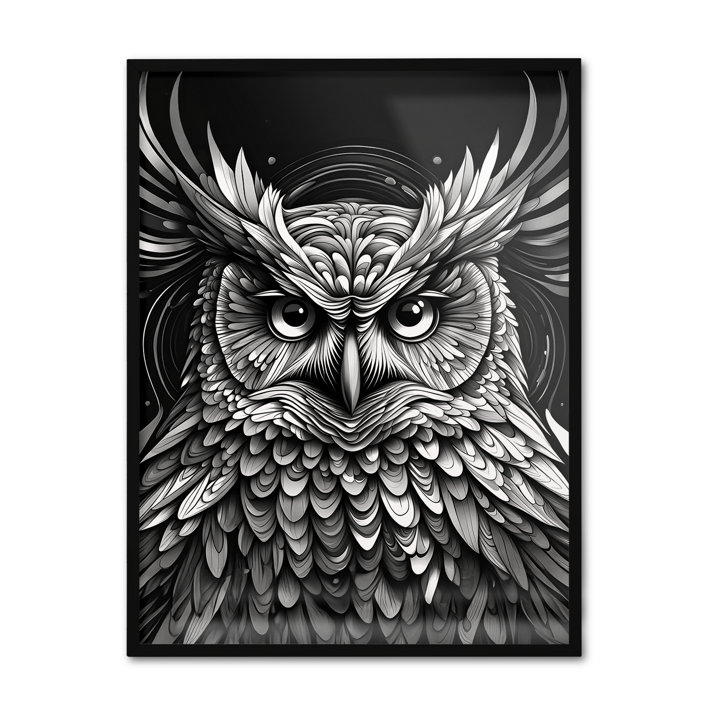 ABSTRACT OWL **UNFRAMED ART PRINT**