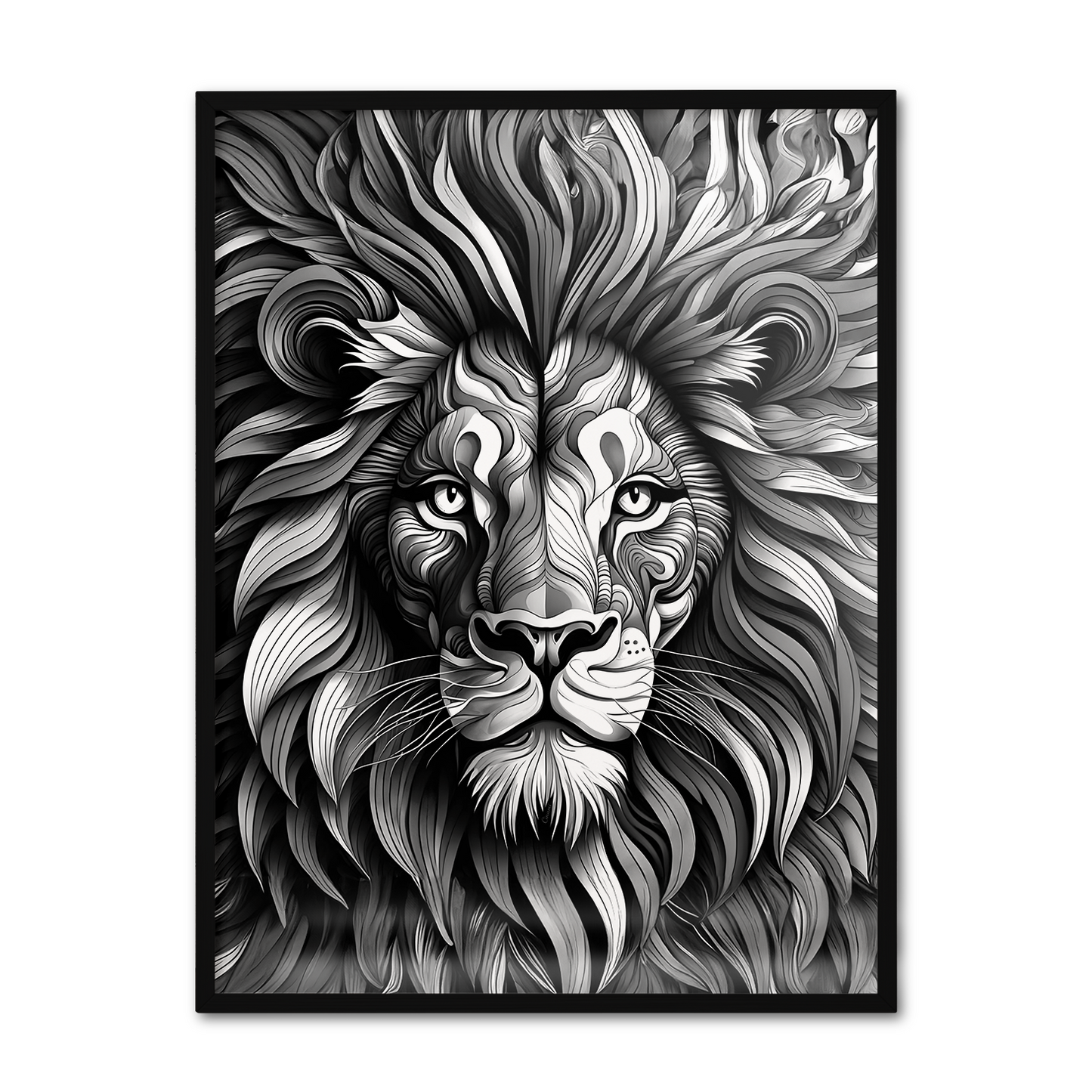 ABSTRACT LION **UNFRAMED ART PRINT**
