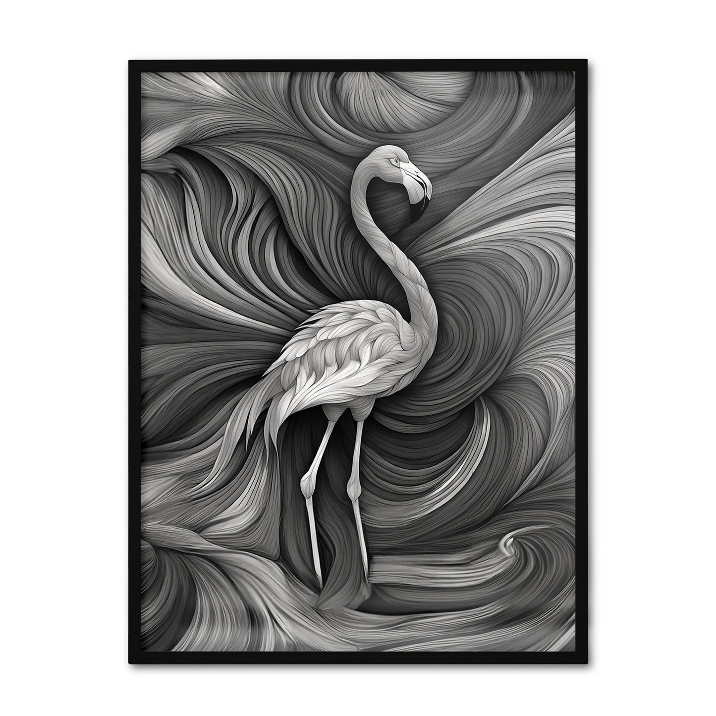 ABSTRACT FLAMINGO **UNFRAMED ART PRINT**