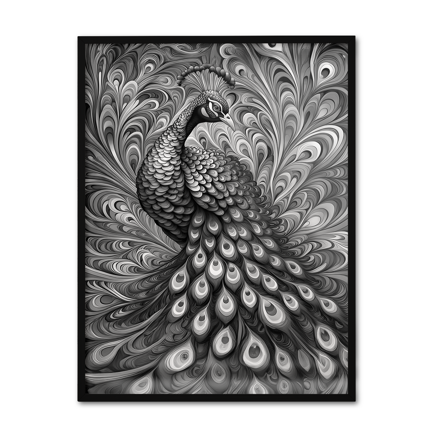 ABSTRACT PEACOCK **UNFRAMED ART PRINT**