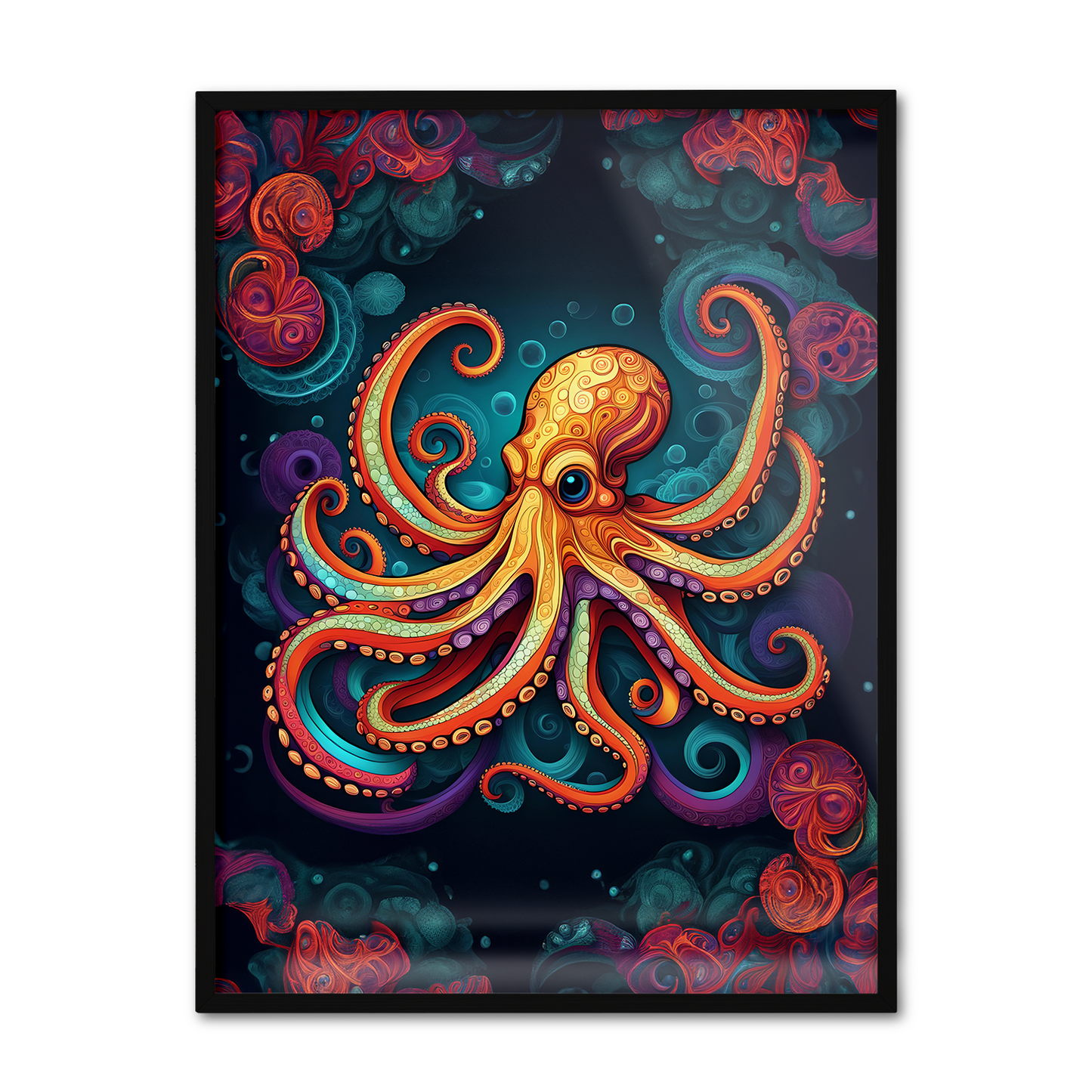 ABSTRACT OCTOPUS **UNFRAMED ART PRINT**