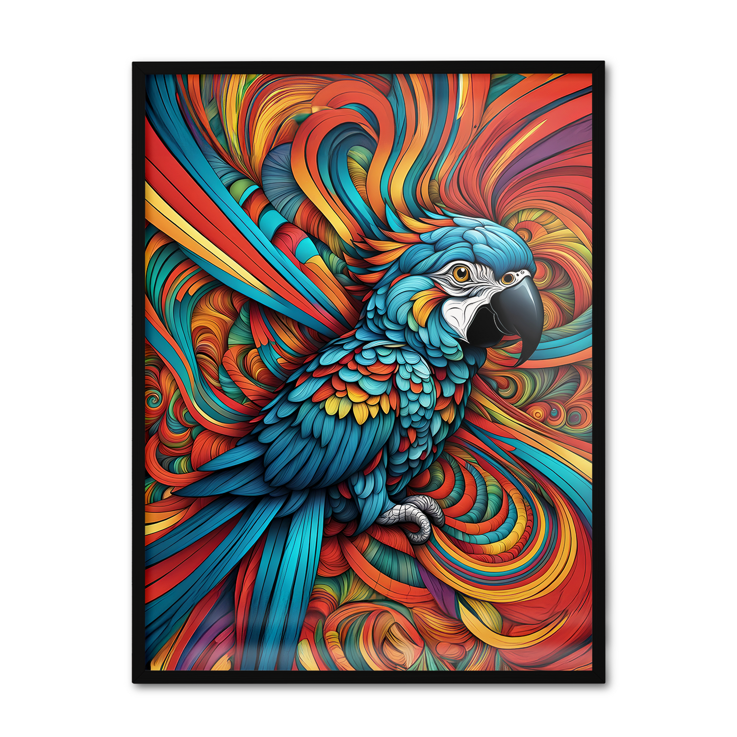 ABSTRACT PARROT **UNFRAMED ART PRINT**