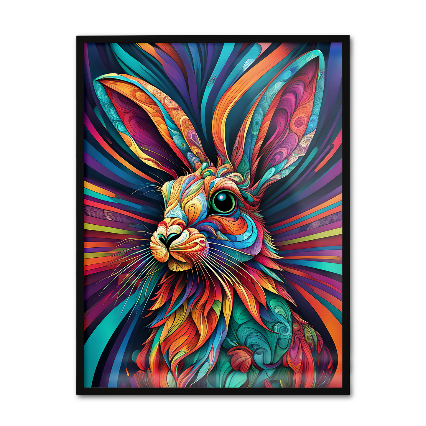 ABSTRACT RABBIT **UNFRAMED ART PRINT**