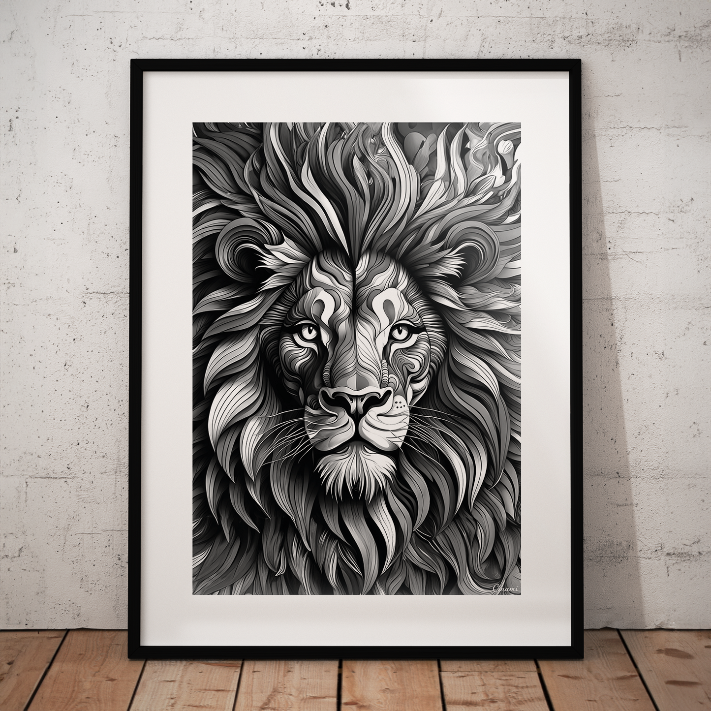 ABSTRACT LION **UNFRAMED ART PRINT**