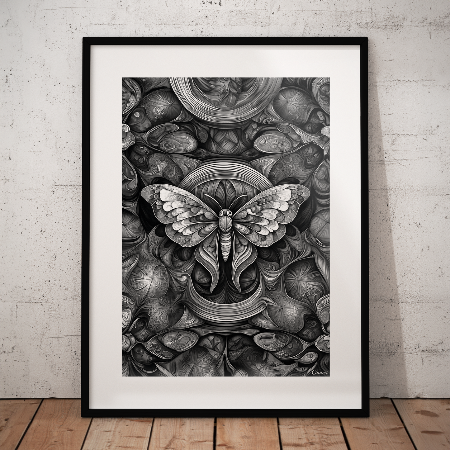 ABSTRACT MOTH **UNFRAMED ART PRINT**