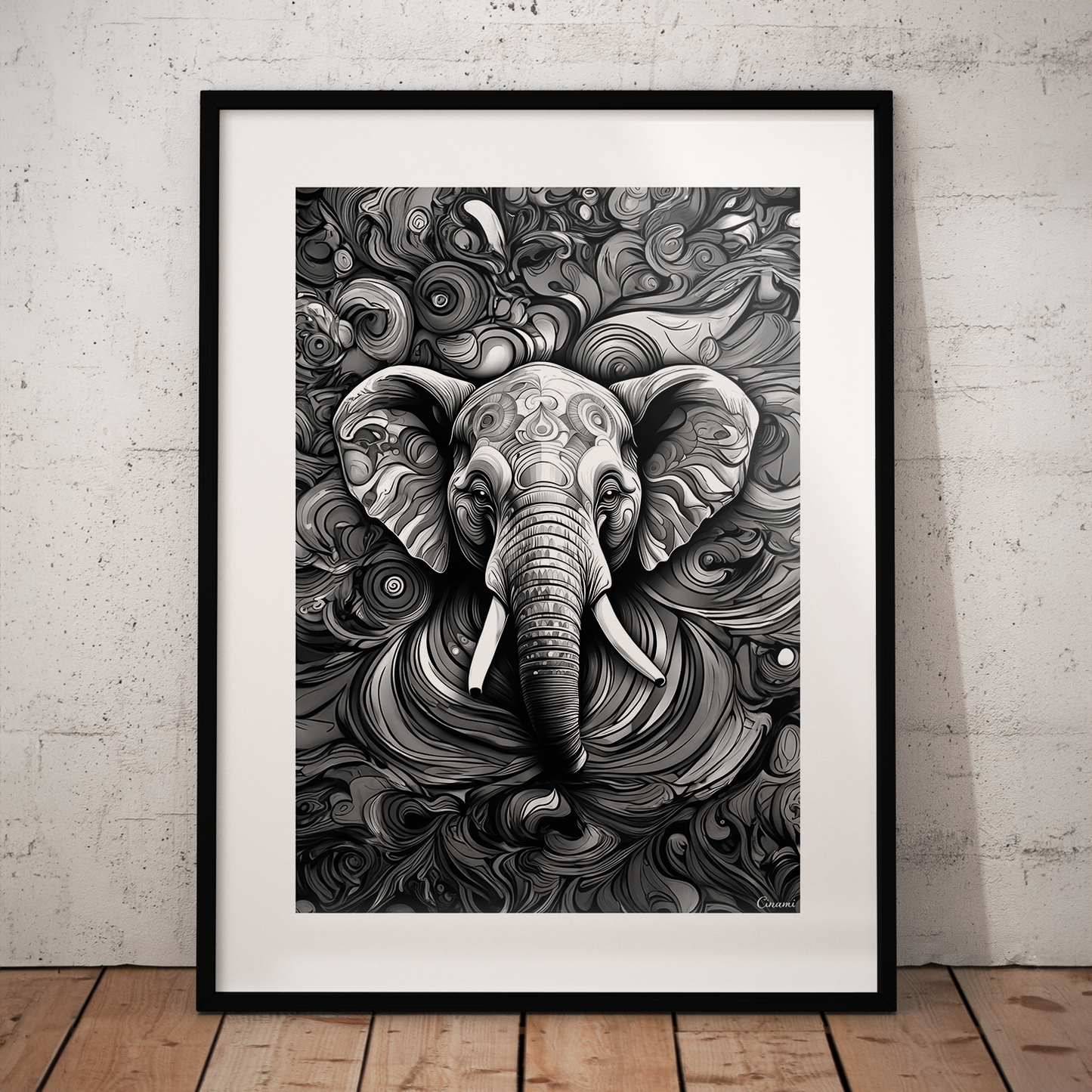 ABSTRACT ELEPHANT **UNFRAMED ART PRINT**