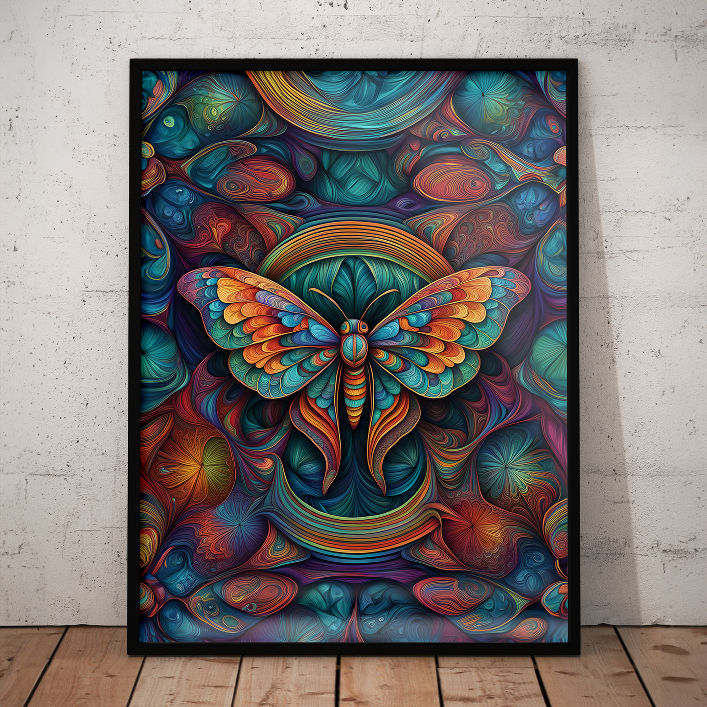 ABSTRACT MOTH **UNFRAMED ART PRINT**