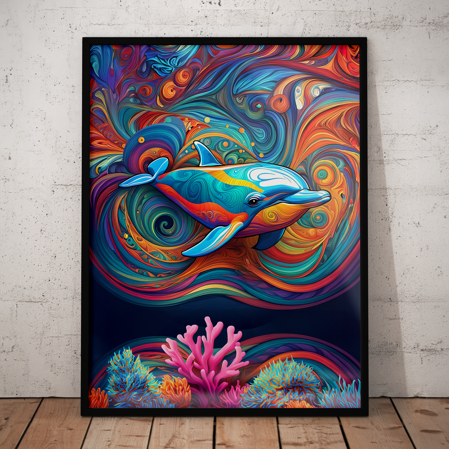 ABSTRACT DOLPHIN **UNFRAMED ART PRINT**