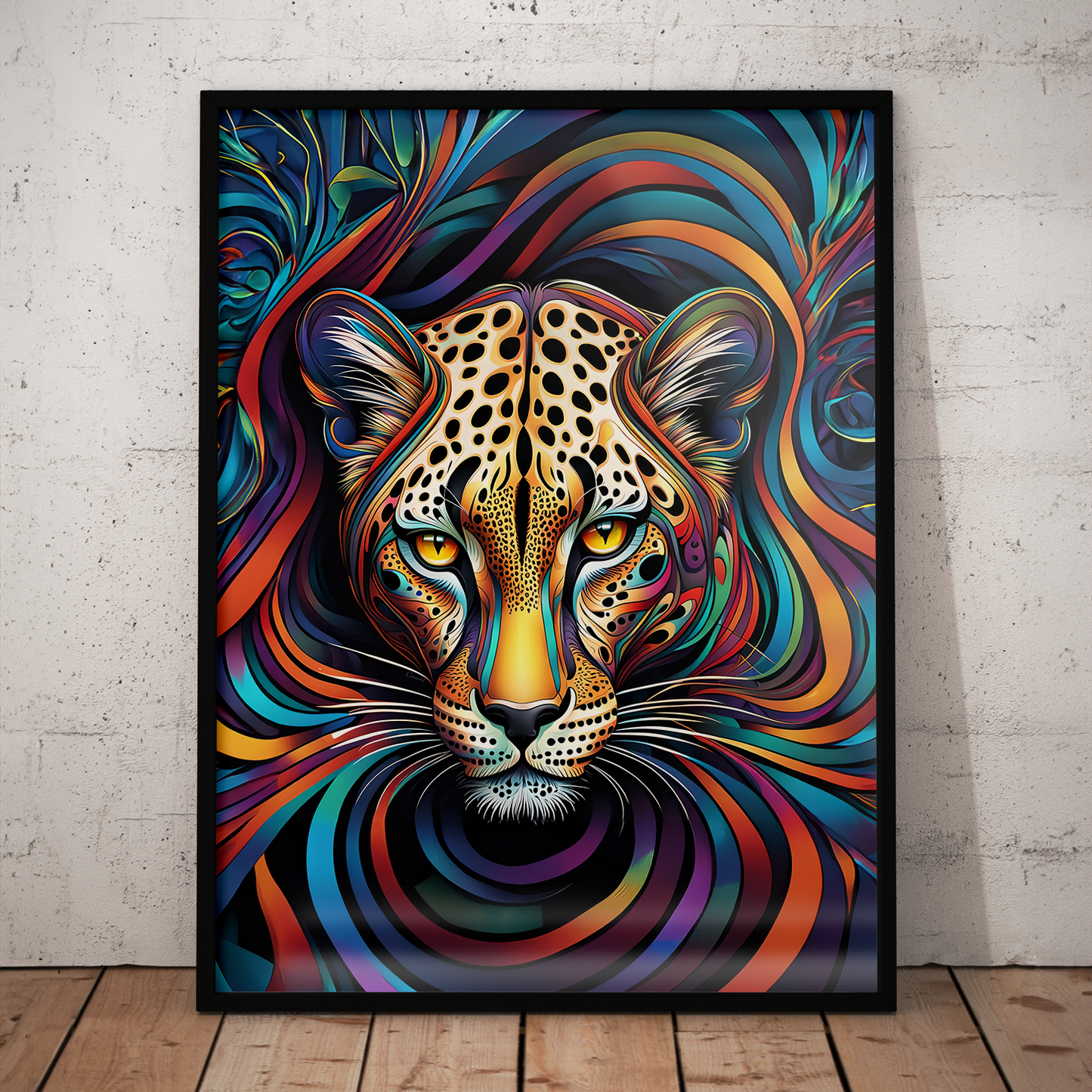 ABSTRACT LEOPARD **UNFRAMED ART PRINT**