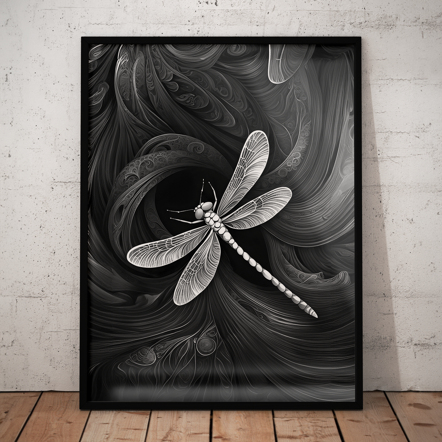 ABSTRACT DRAGONFLY **UNFRAMED ART PRINT**