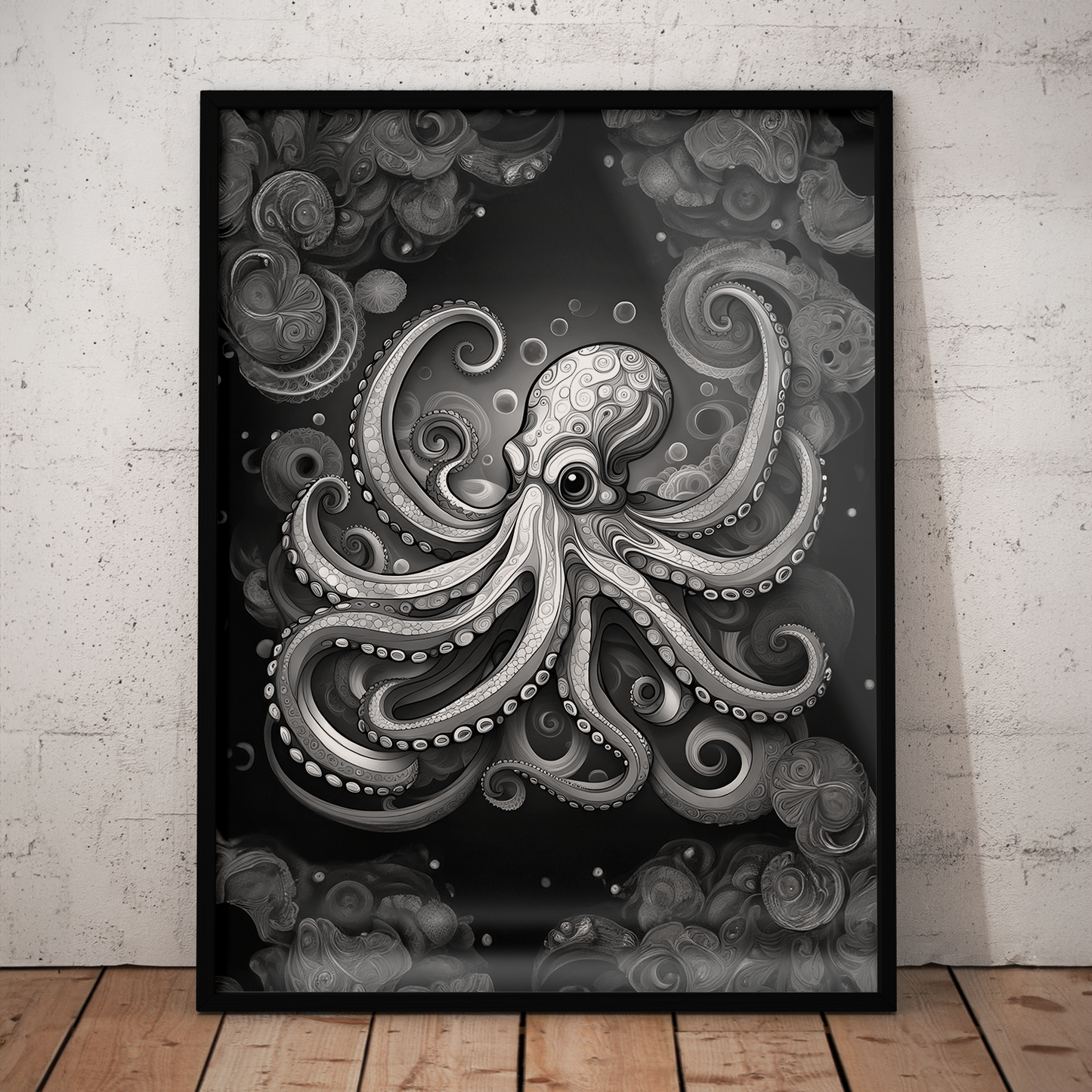 ABSTRACT OCTOPUS **UNFRAMED ART PRINT**