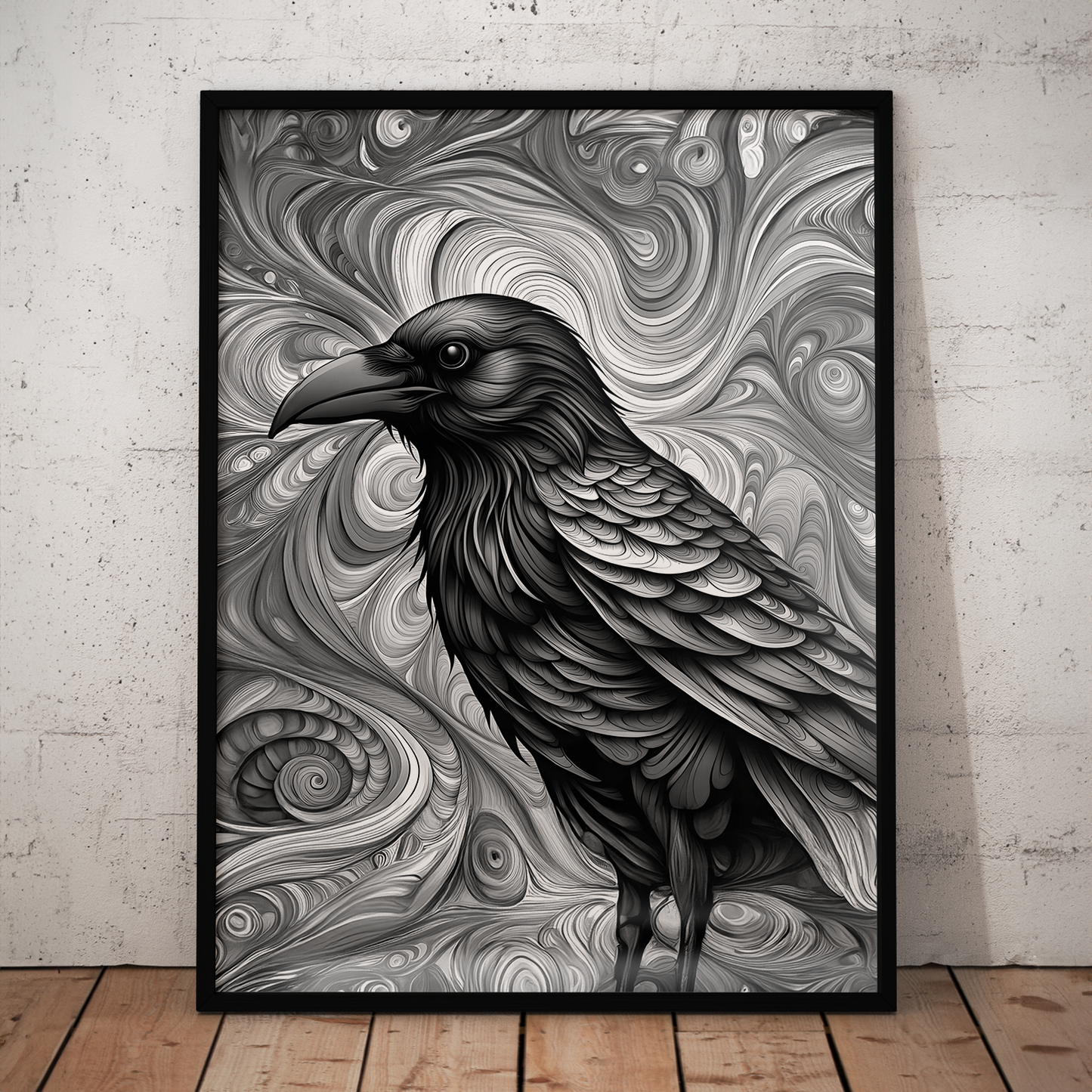 ABSTRACT CROW **UNFRAMED ART PRINT**