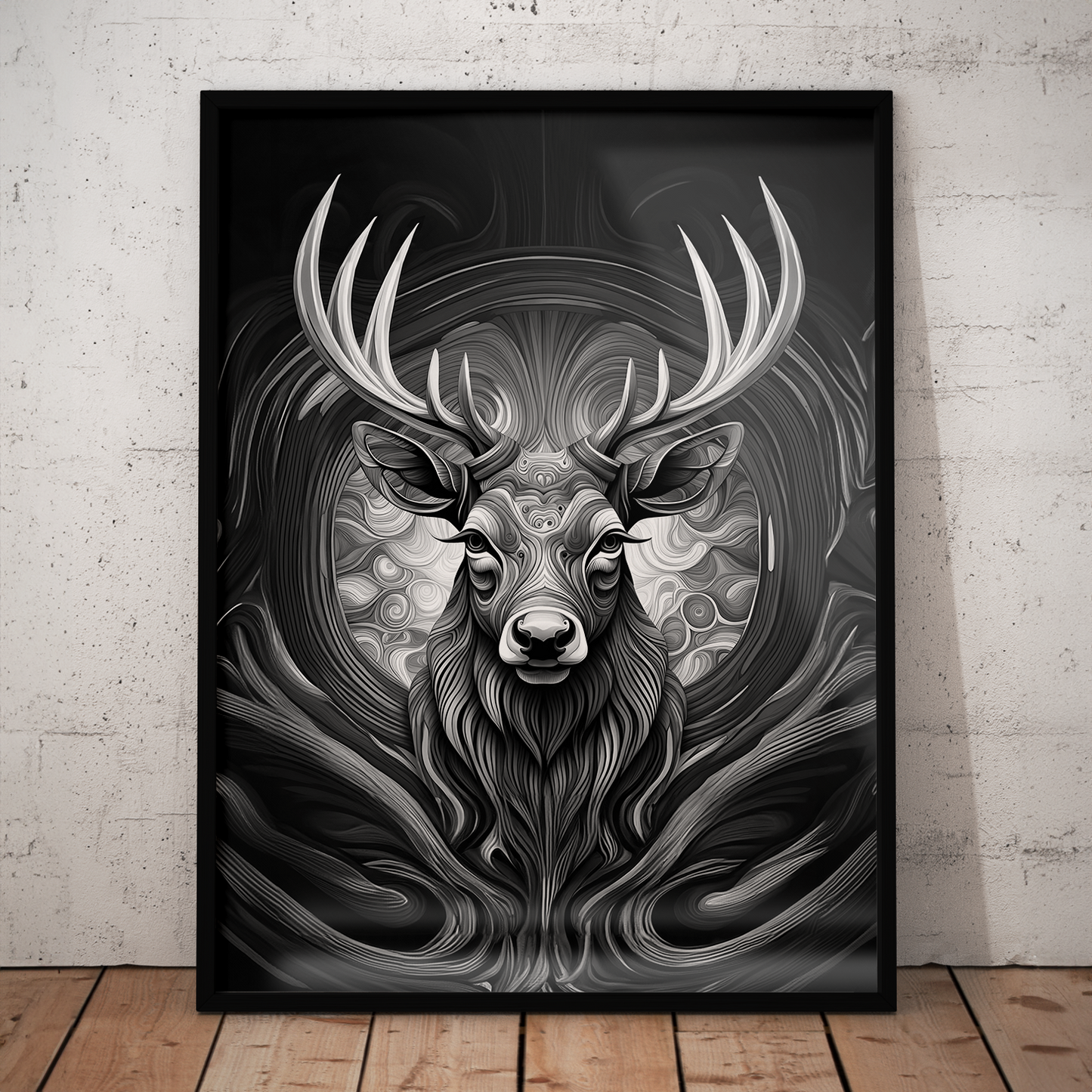 ABSTRACT STAG **UNFRAMED ART PRINT**
