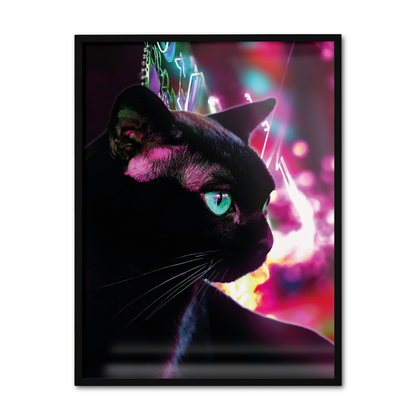 NEON CAT **UNFRAMED POSTER**