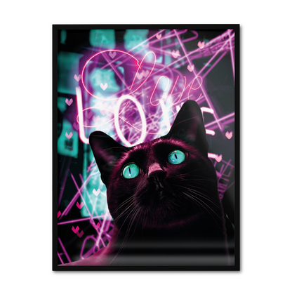 NEON CAT **UNFRAMED POSTER**