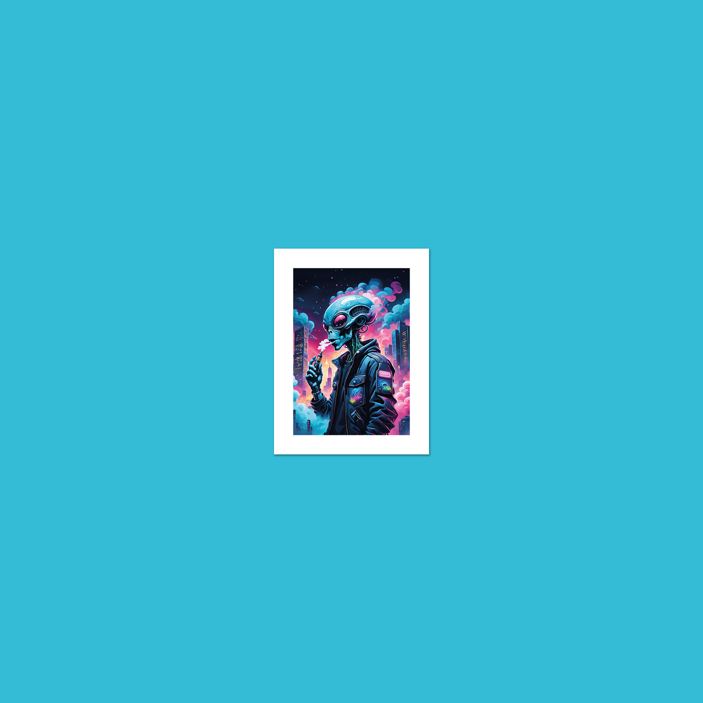 Alien Vaper - Inhale **UNFRAMED ART PRINT**