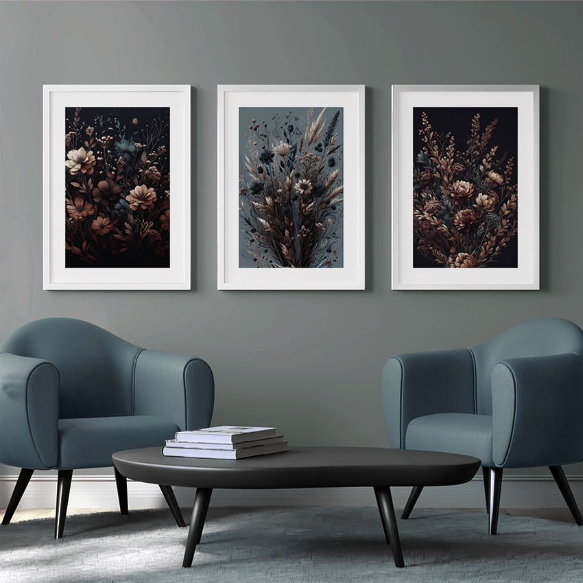 Autumn Florals No3 **UNFRAMED ART PRINT**