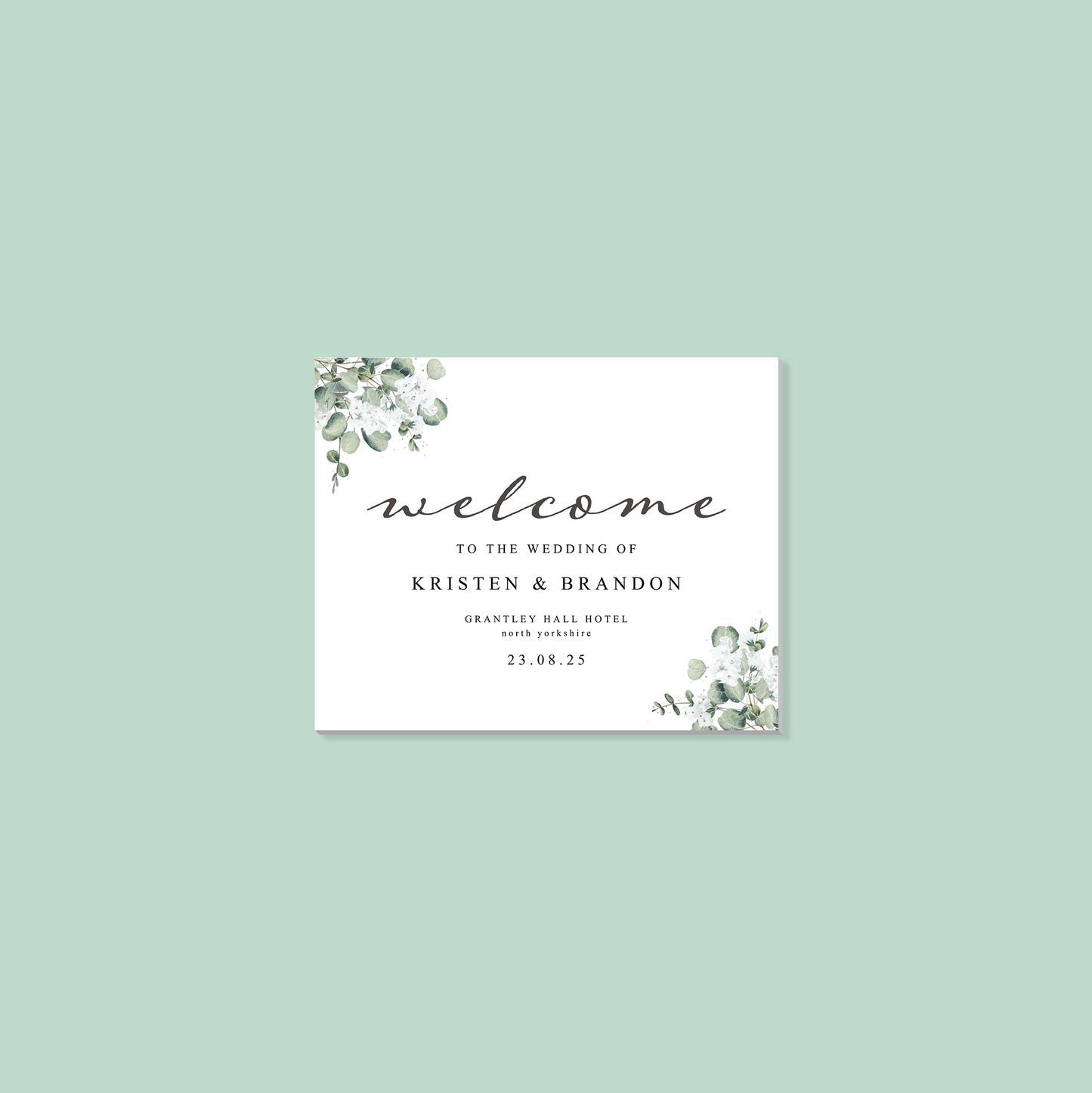 Foam Board Welcome Sign