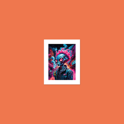 Alien Vaper - Exhale **UNFRAMED ART PRINT**