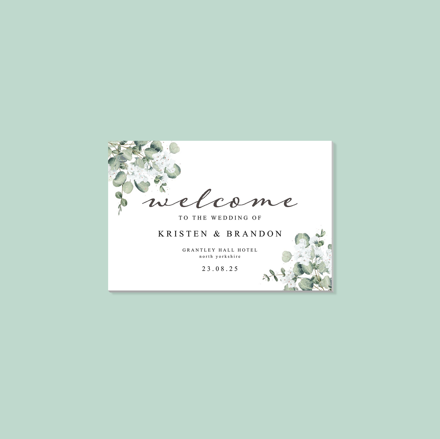 Foam Board Welcome Sign