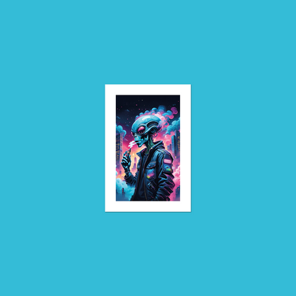 Alien Vaper - Inhale **UNFRAMED ART PRINT**