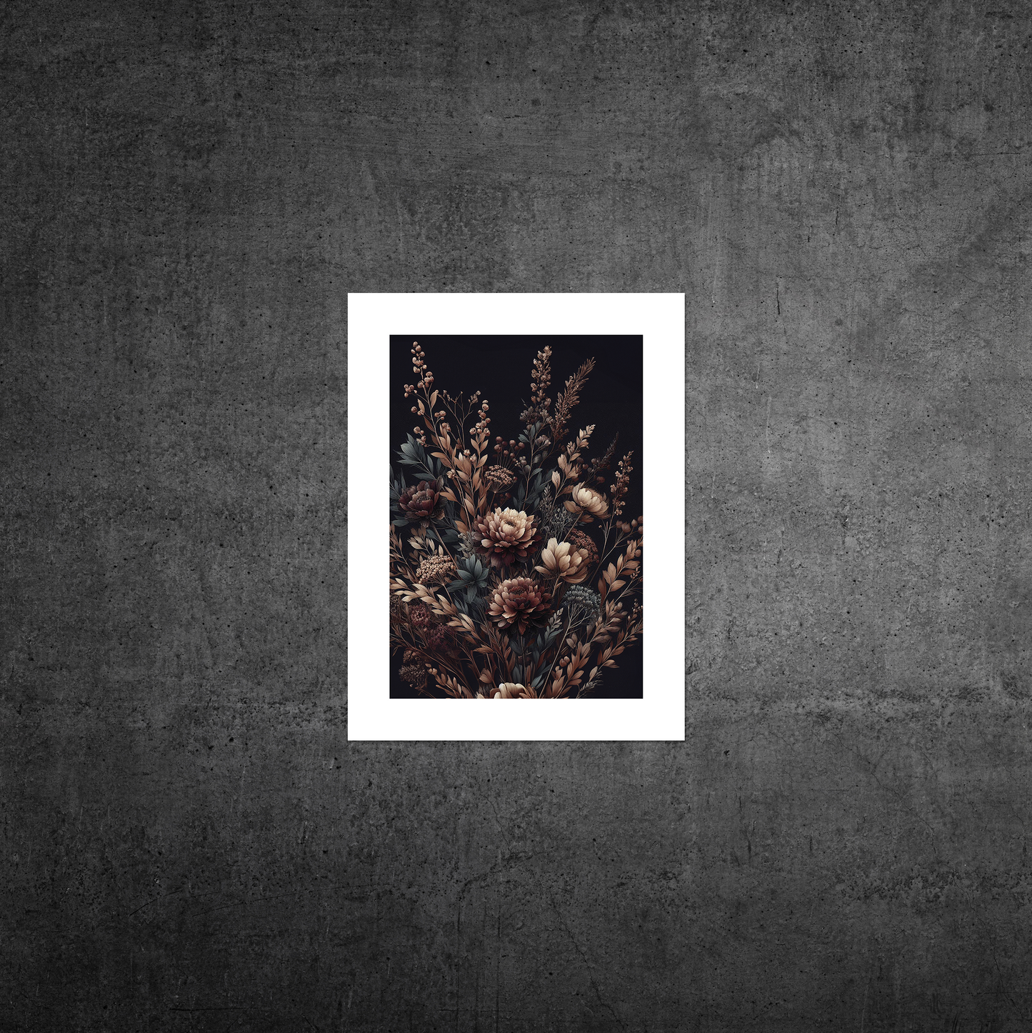 Autumn Florals No3 **UNFRAMED ART PRINT**
