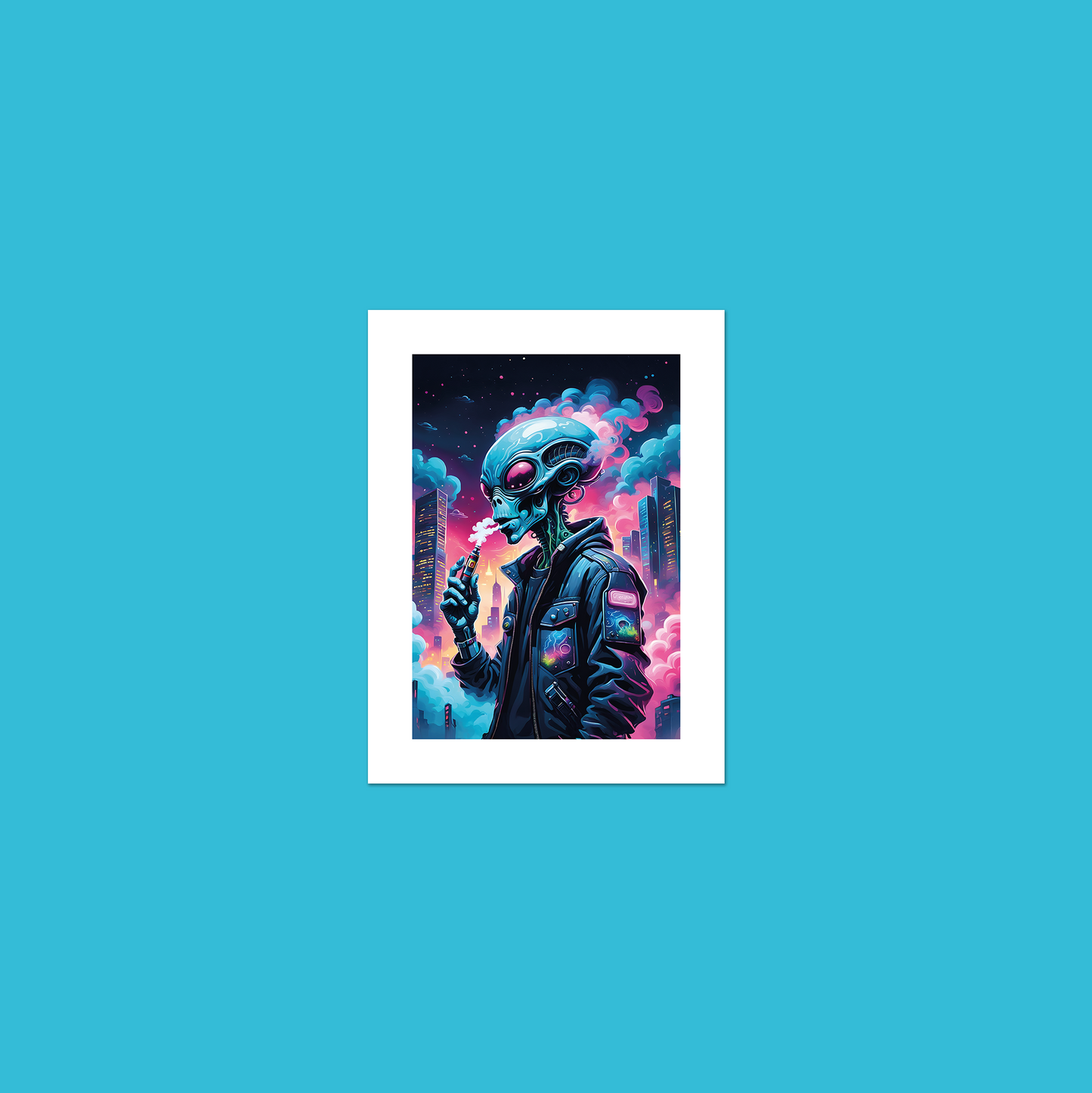 Alien Vaper - Inhale **UNFRAMED ART PRINT**