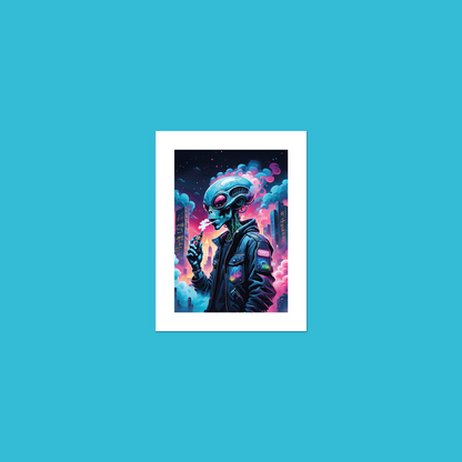 Alien Vaper - Inhale **UNFRAMED ART PRINT**