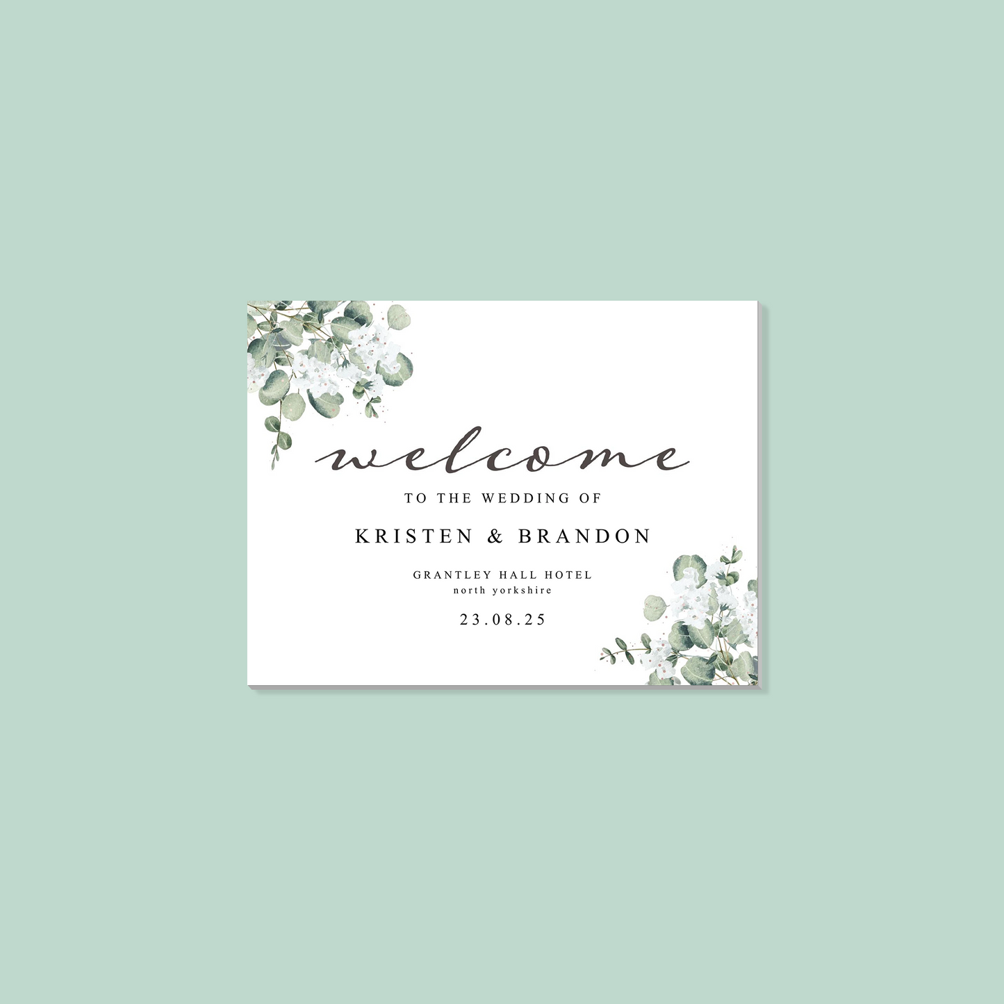 Foam Board Welcome Sign