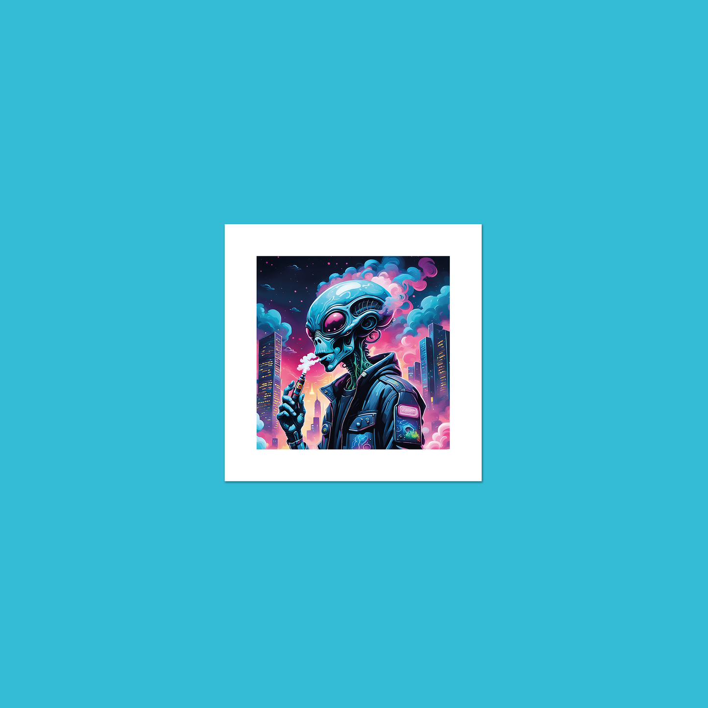 Alien Vaper - Inhale **UNFRAMED ART PRINT**