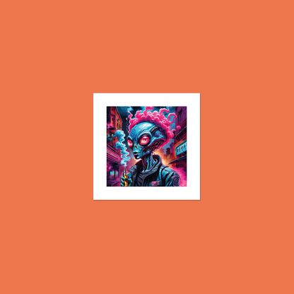 Alien Vaper - Exhale **UNFRAMED ART PRINT**