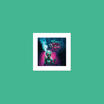 Alien Vaper - Time To Vape **UNFRAMED ART PRINT**