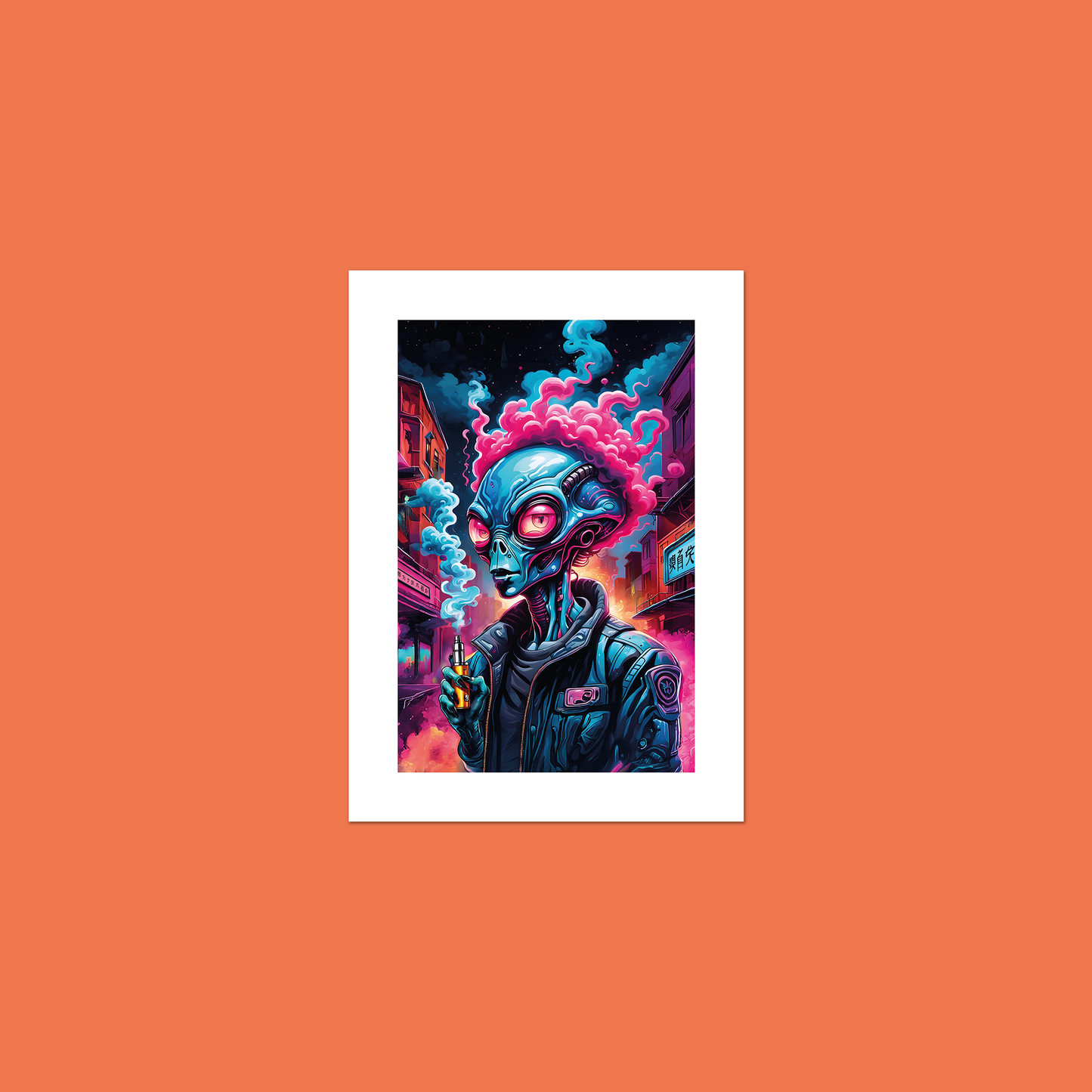 Alien Vaper - Exhale **UNFRAMED ART PRINT**