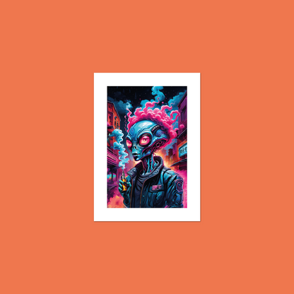 Alien Vaper - Exhale **UNFRAMED ART PRINT**