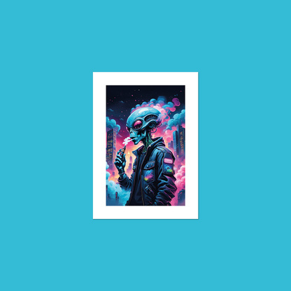 Alien Vaper - Inhale **UNFRAMED ART PRINT**