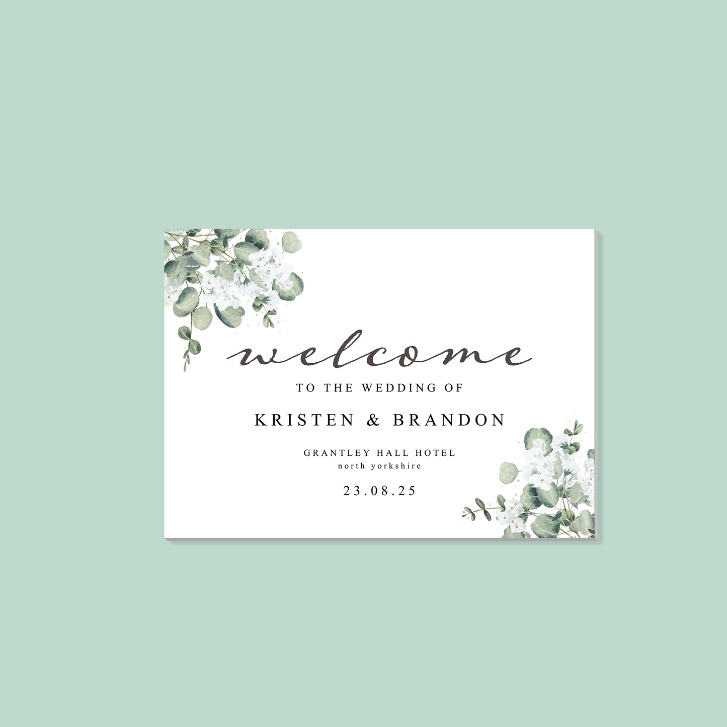 Foam Board Welcome Sign